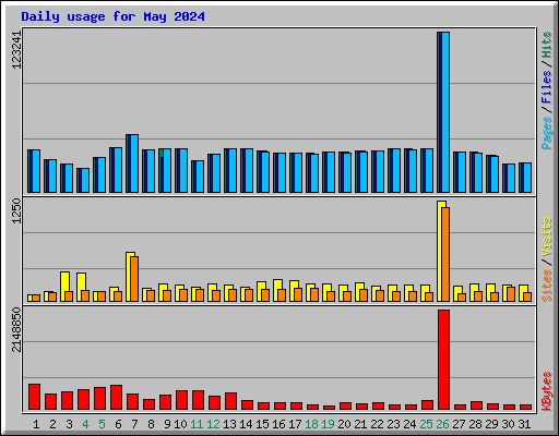 Daily usage for May 2024