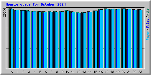 Hourly usage for October 2024