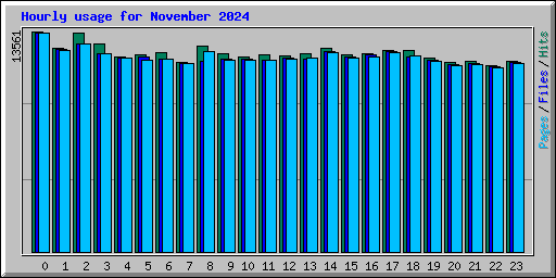 Hourly usage for November 2024